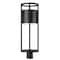Z-Lite Luca Outdoor Post Mount Fixture, 1-Light, 9.25 In.W x 27.75 In.H, Black/Etched 517PHB-BK-LED - alternate 2